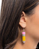 Iconic Institution - Yellow Earrings - Paparazzi Accessories
