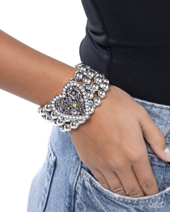 Personal History - Purple Bracelet - Paparazzi Accessories