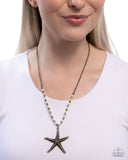Starfish Symphony - Brass Necklace - Paparazzi Accessories