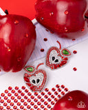 Apple for the Teacher - Red Post Earrings - Paparazzi Accessories