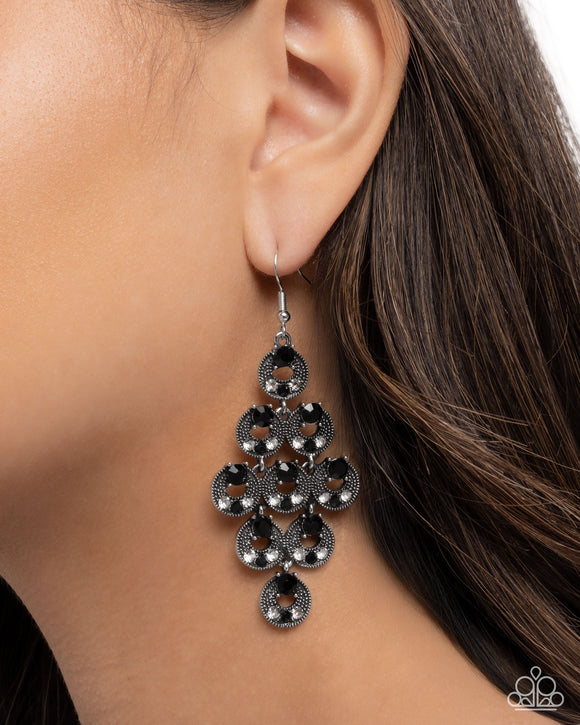 Find Your Sparkle - Black Earrings - Paparazzi Accessories
