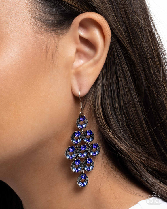 Find Your Sparkle - Blue Earrings - Paparazzi Accessories