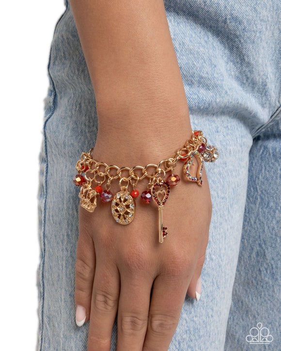 Queen of the Party - Red Bracelet - Paparazzi Accessories