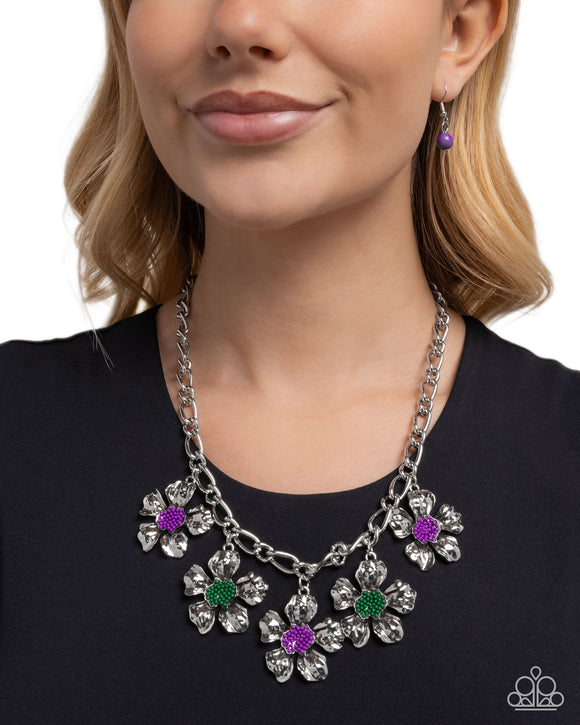 Seed Bead Statement - Purple Necklace - Paparazzi Accessories