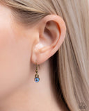 Teardrop Timeline - Brass Necklace - Paparazzi Accessories