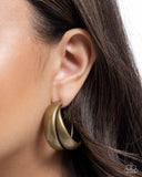 Restless Radiance - Brass Earrings - Paparazzi Accessories