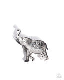 Elephant Embrace - Black Brooch - Paparazzi Accessories