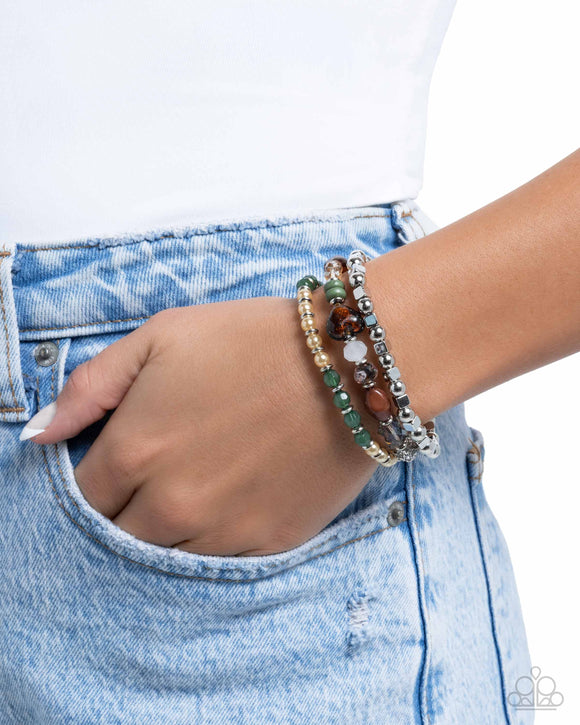 Doting Delight - Brown Bracelet - Paparazzi Accessories