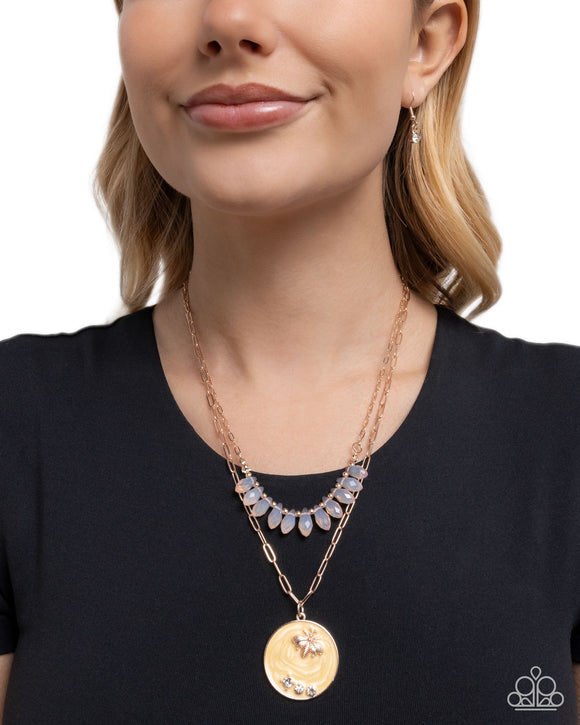 Bee Bravado - Yellow Necklace - Paparazzi Accessories