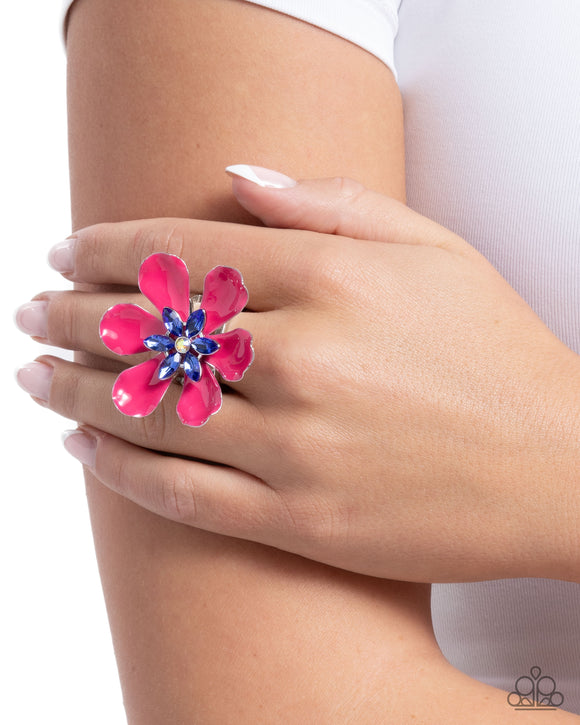 Blooming Boundary - Pink Ring - Paparazzi Accessories
