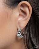 Dotted Daydream - White Earrings - Paparazzi Accessories