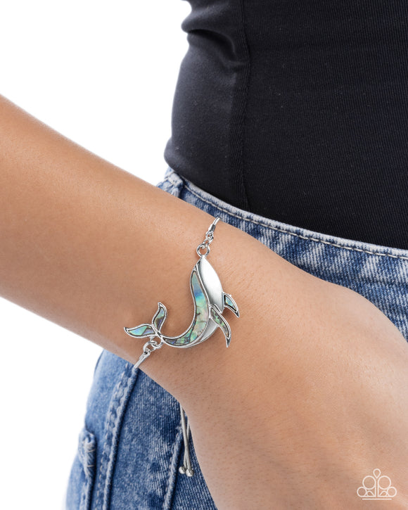 Whimsical Whale - Blue Bracelet - Paparazzi Accessories
