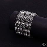 Reflective Rows - Silver Bracelet - Paparazzi Accessories