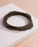 Bangle Bravado - Brass Bracelet - Paparazzi Accessories