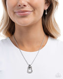 Sensational Stirrup - Black Necklace - Paparazzi Accessories