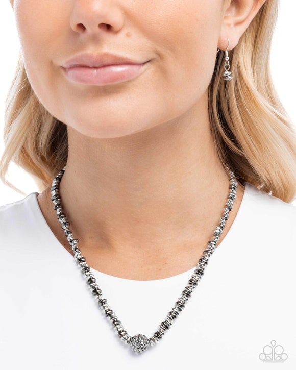 Bossy Bling - Silver Necklace - Paparazzi Accessories