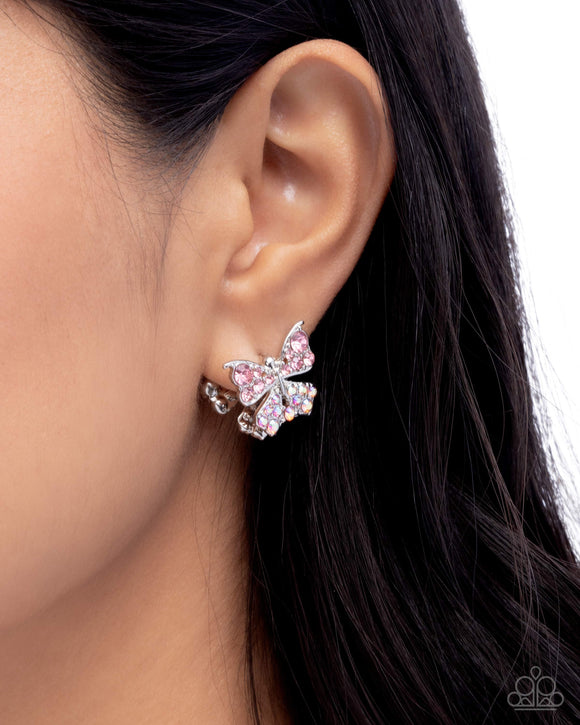 Aerial Apprentice - Pink Earrings - Paparazzi Accessories