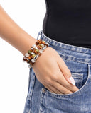 Stirring Stack - Brown Bracelet - Paparazzi Accessories
