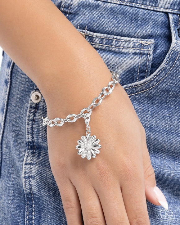 Matriarch Moment - White Bracelet Charm - Paparazzi Accessories