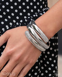 Smooth Similarity - White Bracelet - Paparazzi Accessories