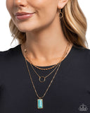 Layered Lyric - Green Necklace - Paparazzi Accessories