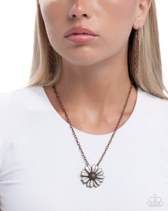 Parisian Posy - Copper Necklace - Paparazzi Accessories