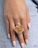 Luminescent Lattice - Gold Ring - Paparazzi Accessories