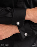 Motivated by Grace - White Cuff Links - Paparazzi Accessories