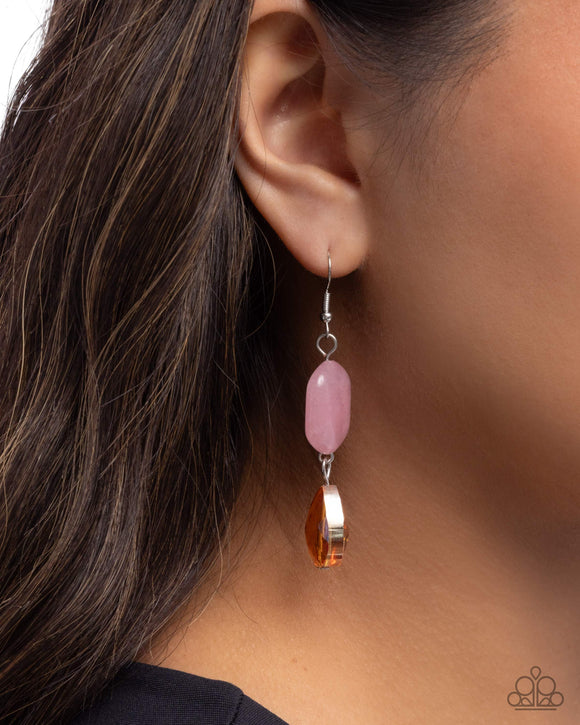 Brilliant Beauty Queen - Pink Earrings - Paparazzi Accessories