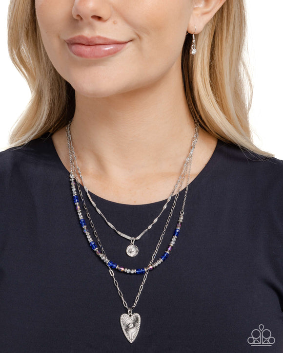 Actions Speak Louder - Blue Necklace - Paparazzi Accessories