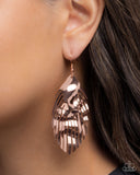 Acutely Abstract - Copper Earrings - Paparazzi Accessories