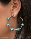 Canyon Course -  Blue Earrings - Paparazzi Accessories