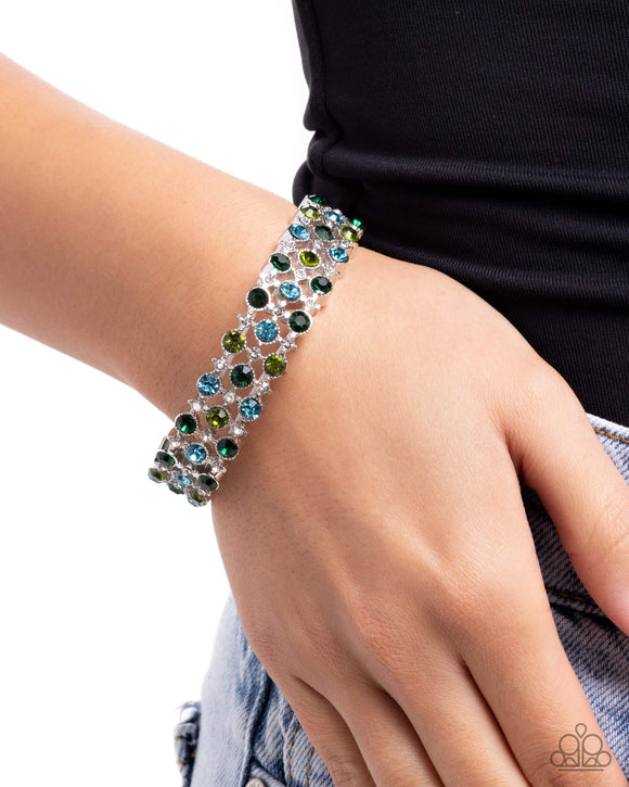 Ladylike Lattice - Green Bracelet - Paparazzi Accessories