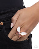 Butterfly Benefit - Copper Ring - Paparazzi Accessories