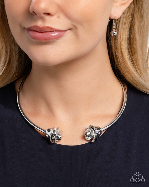 Rosy Radius - Silver Necklace - Paparazzi Accessories