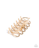 Scalloped Showstopper - Gold Hair Clip - Paparazzi Accessories