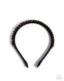 Woven Welding - Black Headband - Paparazzi Accessories