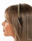Woven Welding - Black Headband - Paparazzi Accessories
