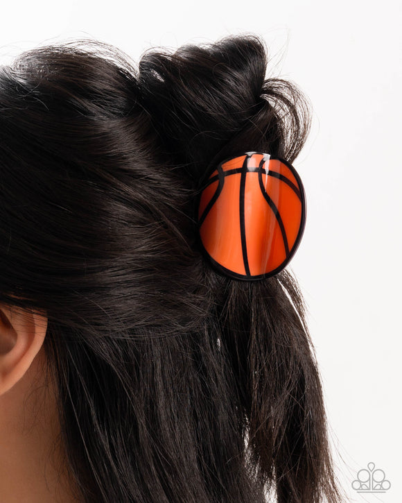 Basketball Babe - Orange Hair Clip - Paparazzi Accessories