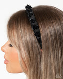 Floral Film - Black Headband - Paparazzi Accessories