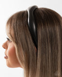 Exciting Eloquence - Black Headband - Paparazzi Accessories