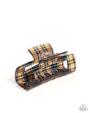 prized-plaid-brown-hair clip-paparazzi-accessories