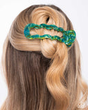 Jovial Jellyfish - Green Hair Clip - Paparazzi Accessories