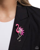 Frenetic Flamingo - Pink Brooch - Paparazzi Accessories