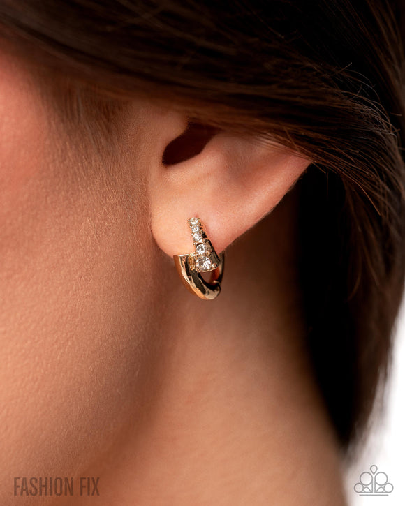 Personalized Pizzazz - Gold Earrings - Paparazzi Accessories
