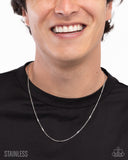 No Drama - Silver Mens Necklace - Paparazzi Accessories