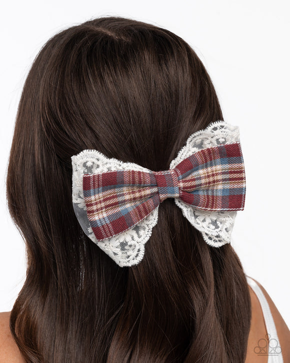 Ready to BOW? - Red Hair Clip - Paparazzi Accessories