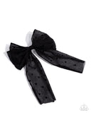 here-we-bow-again-black-hair clip-paparazzi-accessories