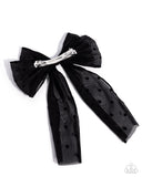 Here We BOW Again - Black Hair Clip - Paparazzi Accessories