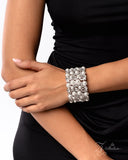 Comfortable Chic - White - 2025 Zi Collection Bracelet  - Paparazzi Accessories